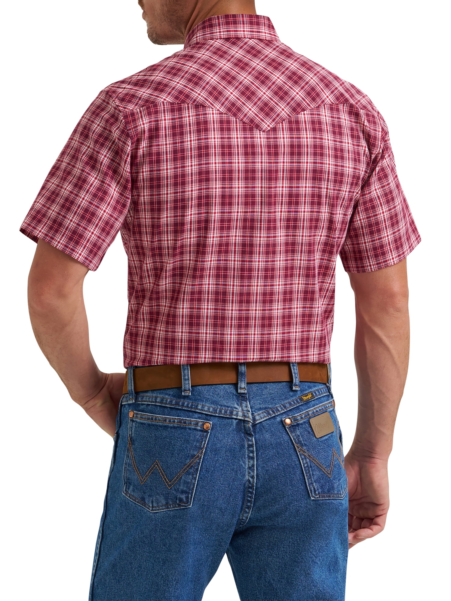 Wrangler® Men's and Big Men's Regular Fit Short Sleeve Western Shirt, Sizes S-5XL