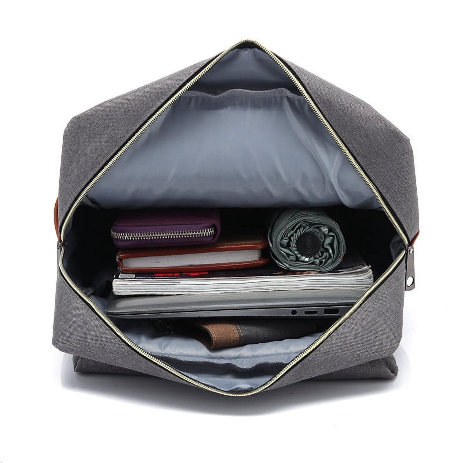Canvas Multifunction Bag 14x16x3.5 inches Vintage Style Striped Canvas Backpack Vintage 16/14 inch Laptop Backpack Women Canvas Bags Men  main image 2