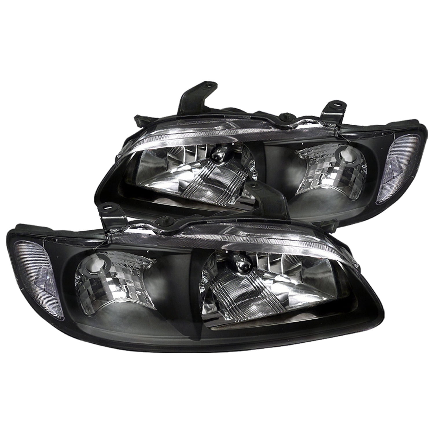 Black i8 Style U Bar LED Projector Headlights For 13-14 Nissan Sentra 1 Pair