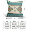thumbnail image 3 of Western Throw Pillow Covers 20x20 Inch Vintage Turquoise Pillow Covers Set of 2 Southwestn Aztec Decorative Pillows Linen Cushion Cover Square Indoor Outdoor Living Room Bedroom Sofa Chair Home Decor, 3 of 6