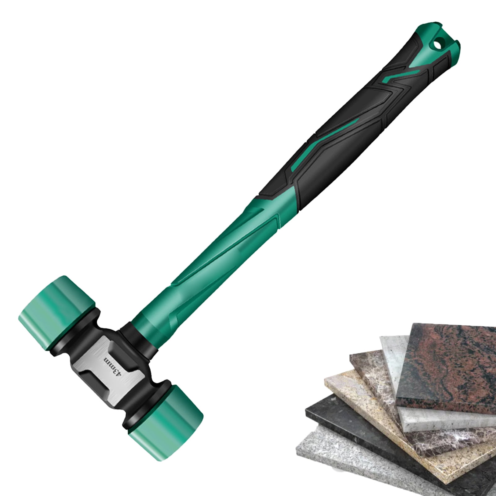 Rubber Hammer, Non Slip Hammer Mallet for Dorm Bed, Heavy Duty Rubber Hammer Heads, Ergonomic Grip Handle, Portable Double sided Soft Mallets