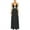 Black, variant on Elippeo Womens Summer Long Evening Dress Sleeveless Deep V Neck Flower Decor Party Dress