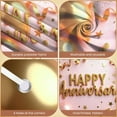 thumbnail image 4 of Purple Theme Happy Anniversary Banner Romantic Anniversary Display Rose Decoration Silk Ribbon Romantic Backdrop for Wedding Anniversary Romantic Party Anniversary Celebration, 4 of 9