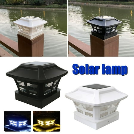 

Toyfunny Solar Power LED Deck Cap Post Light Bright Two-color Fence Lights Outdoor Garden