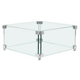 thumbnail image 4 of KFFKFF 15”x15”x7” 0.31” Thick Fire Pit Wind Guard Tempered Glass Flame Shield, 4 of 9