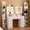 45"/White, variant on 55" White Makeup Vanity Desk Set with Lighted Mirror, Storage Drawers, Crystal Sparkle LED Lights, Adjustable Brightness & Charging Dock