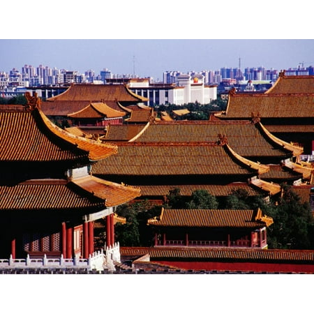 Tiled Roofs of Forbidden City from Jingshan Park, Beijing, China Print Wall Art By Krzysztof