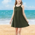 thumbnail image 4 of Mgmyaa Girl's Summer Casual Dress Slip Knee Length Tank Dress Cute Midi Beach Sundress for 4-15T Kids, 4 of 8