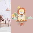 thumbnail image 4 of GOOHOCHY Reloj de pared de PVC con diseño de león de dibujos animados, adorable y colgante (patrón de león)., 4 of 8