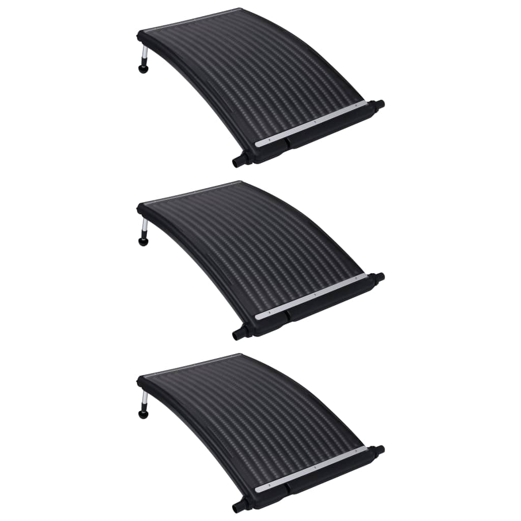 Curved Pool Solar Heating Panels 3 pcs 43.3"x25.6" Pool Heaters