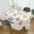 thumbnail image 5 of Dreamtimes Easter Bunny Eggs Tablecloth, Waterproof Washable Polyester Square Table Cover, Durable Tablecloth for Kitchen Dining Table Party Decor,60"X 60", 5 of 7