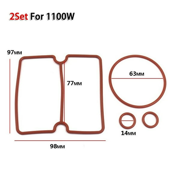 8Pcs/Set Nitrile Rubber Sealing Ring For Oil Free Air Compressor Cylinder Head