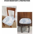 thumbnail image 6 of Blue Grey Coral Coastal Seat Covers for Dining Chairs, Summer Beach Stretch Kitchen Chair Slipcovers, Seaside Nautical Dining Room Chair Covers Removable Office Chair Cover Protector Set of 6, 6 of 6