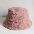 thumbnail image 3 of CoCopeaunts Mens Bucket Hat Winter Leather Lambs Wool Two-Sided Bucket Cap Boys Girls Fashionable Warm Fisherman Basin Hat, 3 of 8