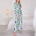 thumbnail image 3 of Kdxio Dinosaur Women's Pajama Sets Long Sleeve Button Down Sleepwear Nightwear Soft Pjs Lounge Sets-X-Large, 3 of 7