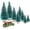 Blue Green, variant on 8PCS Artificial Mini Christmas Trees, Bottle Brush Trees with Wood Base, Artificial Frosted Sisal Xmas Tree, DIY Crafts Mini Pine Tree for Christmas Party Home Table Top Decor Winter Ornaments