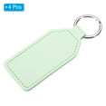 thumbnail image 3 of Uxcell Leather Keychain Blanks, 4 Pack PU Leather Key Fob with Key Rings, Green, 3 of 6