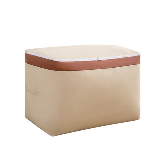 Sahpxhe Large Comforter Storage Bag Non-Woven Fabric Zippered Storage Bags for Blankets,Comforters,and Clothes - Easy Storage Under Bed,Breathable with Carrying Straps 24.80x16.92x13.77in Beige