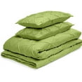 thumbnail image 4 of Cloud Fino Luxurious Pinch Pleated Duvet Cover Set 100% Egyption Cotton 600 Thread Count Pintuck Design Decorative Soft Bedsheet Set(Olive,Twin/Twin XL), 4 of 6