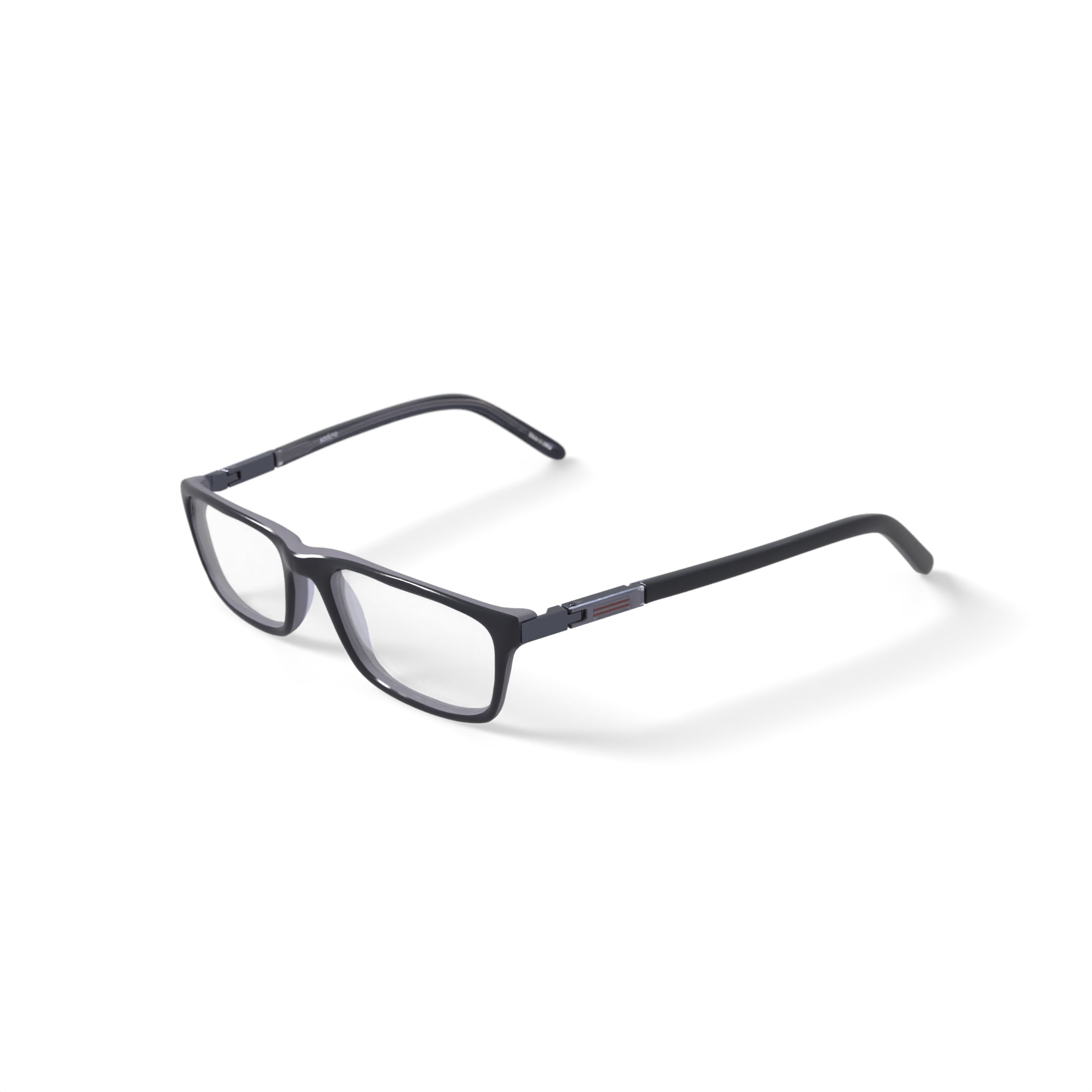 Adolfo Youth Champion Square Prescription Eyeglasses with Case, Black
