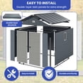 thumbnail image 4 of ModFusion 7.9 x 9.1 ft Large Resin Storage Shed with Sturdy Reinforced Frame, Air Vent, Window, Plastic Outdoor Tool House for Lawn Mowers Garden Equipment, Dark Gray, 4 of 12