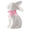 Pink, variant on Easter Bunny Figurine 4inch, Pink Sitting Porcelain Resin White Rabbit Statue with Colorful Checkered Bow Modern Bunnies Art Sculpture Minimalism Home Aesthetic Table Centerpieces