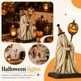 thumbnail image 6 of Resin Ghost Figurine with Pumpkin Lantern LED Glowing Statue Handcrafted Floating Fabric Design for Halloween Night Light, 7 Inch, 6 of 6