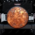 thumbnail image 1 of Rusted Metal Grunge Polyester Universal Spare Wheel Tire Cover Custom Tire-Covers for Trailer RV SUV Truck Camper, 1 of 5