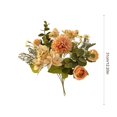 thumbnail image 3 of Mixed Artificial Flower Bouquet Faux, Silk Roses Floral Arrangement, Fall Seasonal Home Decor, Thanksgiving Table Centerpiece Wedding Party Decoration, 3 of 6
