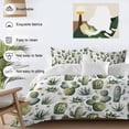 thumbnail image 5 of Watercolor Cactus Full Size Comforter Set, Spring Floral Plants Countryside Bedding for All Seasons, 4 Pcs Bed Set, 1Quiltcover (86"x86") ,1Sheet(80"x116"), 2Pillowcases (30"x20"), 5 of 9