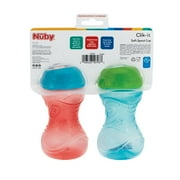 Nuby Clik-It Soft Spout Sippy Cup, 10 fl oz, 2 Count