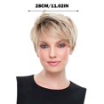thumbnail image 2 of EKKIMIMI Short Wigs For Women Wig With Bangs For Women Glueless Wigs Wavy Synthetic Wigs Frontal Wig Party Wigs, 2 of 8