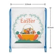 thumbnail image 5 of Easter Drawstring Backpack for Egg Hunt, 13.5" X 16.5" Waterproof Treat Bag, [Easter Theme] Print, 5 of 5