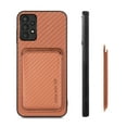 thumbnail image 5 of Mantto Detachable Card Pocket Wallet Case for Samsung Galaxy A53 5G,Compatible with MagSafe Charging,Premium Fibrous Texture PU Leather Shockproof Anti-Scratch Slim Phone Case,Brown, 5 of 5