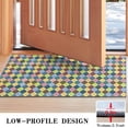 thumbnail image 3 of Multi Color Diamond Checkerboard Checkered Pattern Door Rugs,Washable Non Slip Door Mats Indoor,Decorative Door Mats,Entry Mat Indoor for Entrance,Bedroom,Kitchen,Bathroom,17"x30", 3 of 6