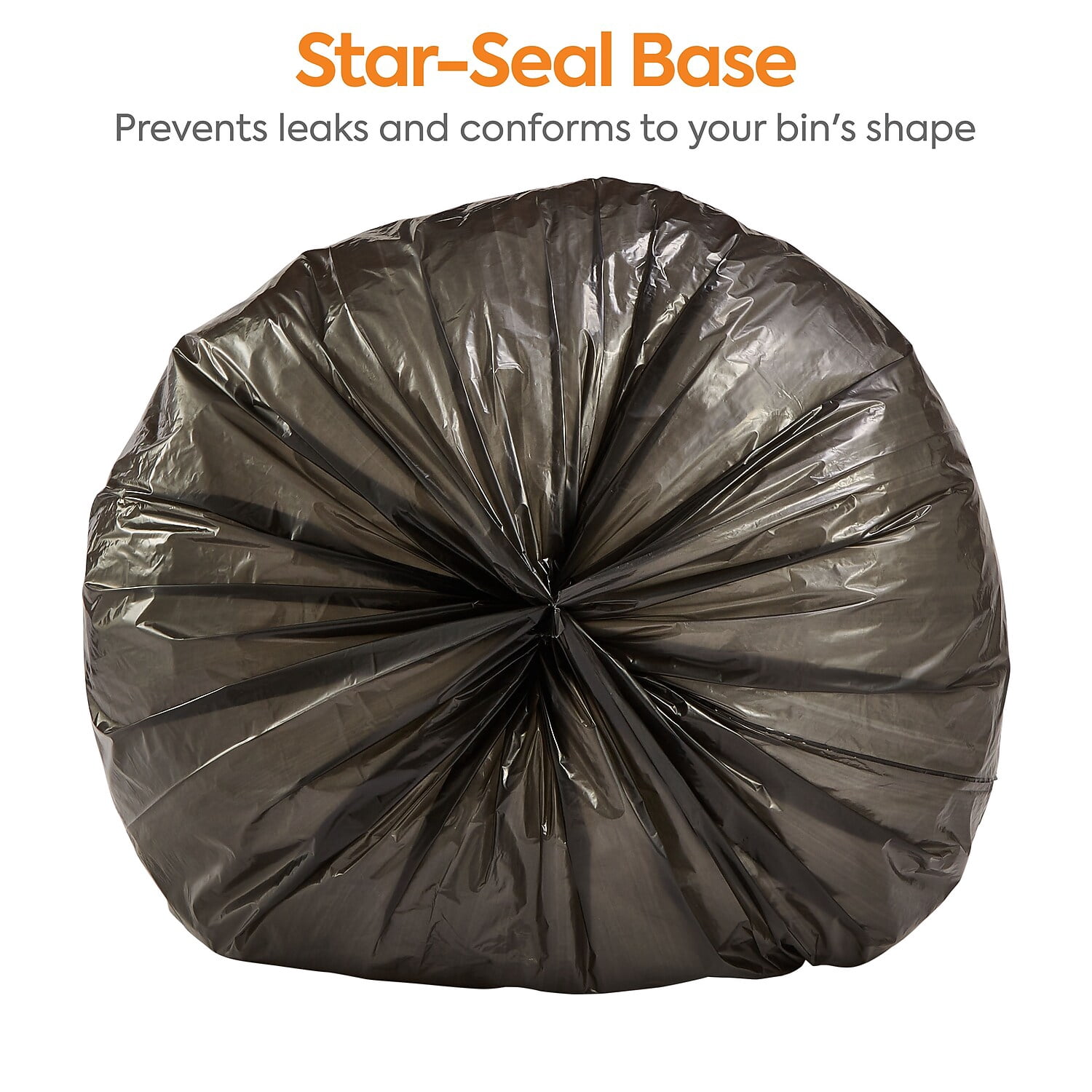 Staples Coastwide Professional 7-10 Gallon Trash Bag 24" x 23" Low Density 0.35 mil Black 500