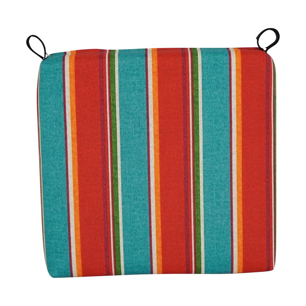 Blazing Needles 20” x 19” Multicolor Patterned Chair Outdoor Seating Cushions (2 Count)