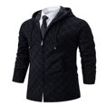 thumbnail image 2 of Cardigan pour Hommes, Cardigan à Fermeture Éclair, Manches Longues, Col Montant, Couleur Contrastée, 2 of 4