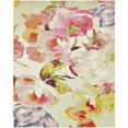 thumbnail image 1 of Unique Loom Lyon Watercolor Floral Area Rug 8' x 10' Rectangle Ivory/Pink, 1 of 2