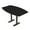 Black Cypress w/Matte Black Base, variant on Boat Bistro Height Meeting Table T-Shaped Metal Base 46x72 Bar Table