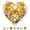 Yellow, variant on Yangka Heart Shaped Yellow Orange Butterfly Acrylic Puzzle Suncatcher, Floral Stained Glass Effect Window Hanging, Cheerful Home Decor