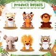 thumbnail image 3 of Animales de peluche HyDren Safari, 18 unidades, 12 cm, animales de la jungla, 3 of 7