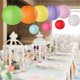 thumbnail image 1 of Farolillos De Papel Farolillos de papel decorativos colgantes, bola de 25x25x25 cm, decoración colorida para fiestas, bodas y hogar, color azul, 1 unidad Rkxzt, 1 of 9