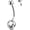 Clear, variant on Belly Button Rings Surgical Stee, Internally Threaded Belly Rings, 14G Belly Piercing accessories, Belly Button Rings, Navel Piercing accessories For Women Men