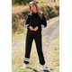 thumbnail image 5 of Conjunto de Dos Piezas para Mujer PRETTYGARDEN Pijama a Rayas Negro Talla M, 5 of 8