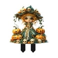 thumbnail image 4 of Decoración Acrílica de Calabaza de Halloween con Mapache | Accesorios para Macetas | Placas Decorativas | Juego de 3 Tacos para Suelo, 4 of 7