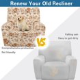 thumbnail image 4 of Yuyamidu Retro Reclining Chair Covers 4 Pieces Rose Recliner Sofa Slipcovers with Pocket Non Slip Lazy Boy Chair Cover for Pet Replacement Furniture Protector for Living Room, 4 of 8