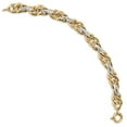thumbnail image 2 of 14k Two-Tone Polished Fancy Link Bracelet (Weight: 10.77 Grams, Length: 8.25 Inches), 2 of 3