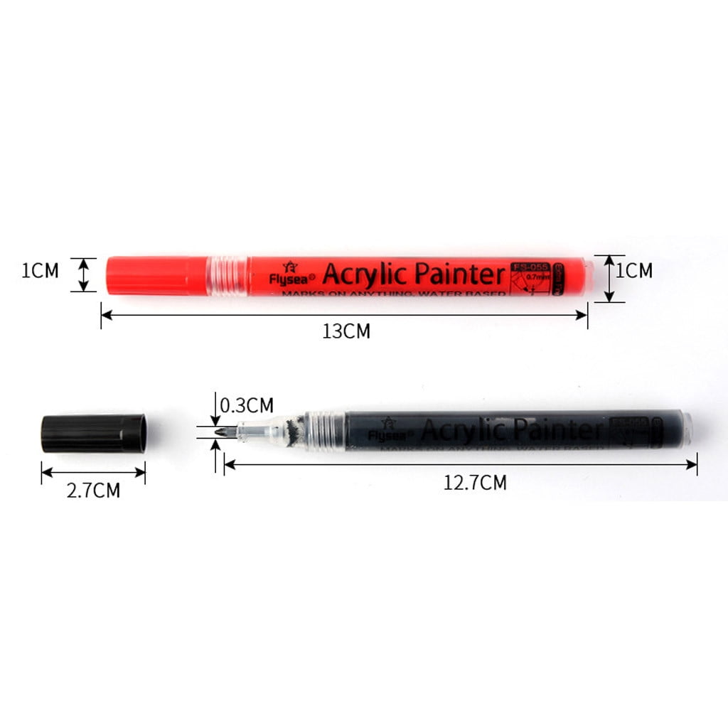 Acrylic Marker Pens Permanent Marker Multi-Coloured 0.7Mm 3Ml