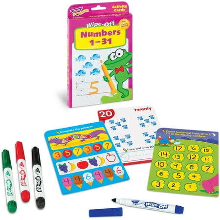 Trend, TEPT28102, Numbers 1-31 Wipe-off Activity Cards, 1 Set, Multi